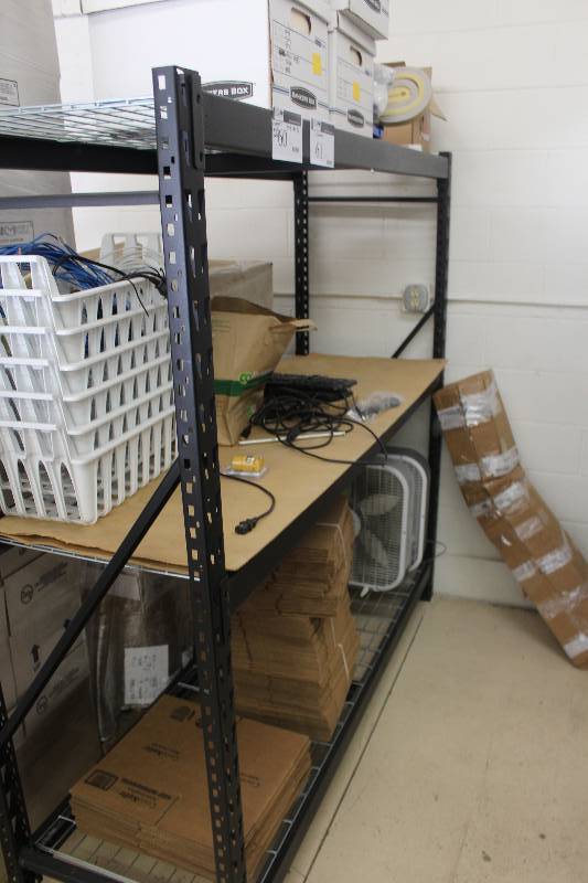 lot 60 image: 3-Shelf Metal Storage Rack