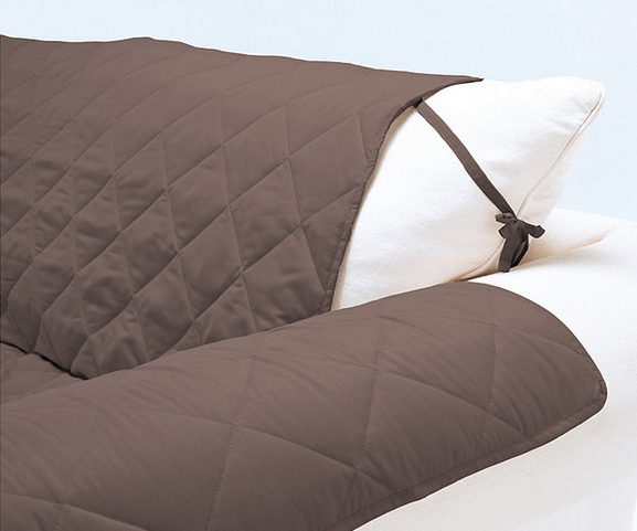 Tailor Fit No-Slip Sofa Protector - Handcast Pewter Color