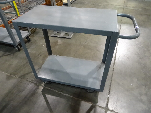 lot 40 image: Metal 2 tier shop cart