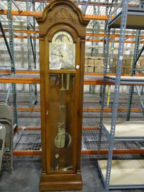 lot 46 image: Howard Miller grand father clock