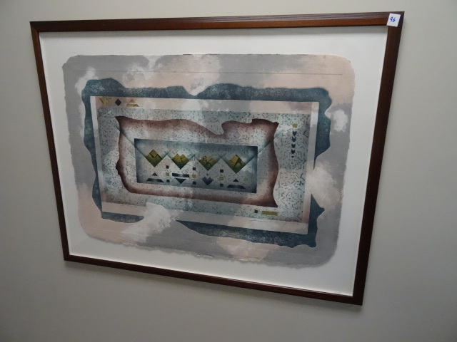 lot 96 image: 47 x 36 frame art work. Alhambra #1