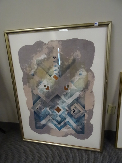 lot 99 image: 47 x 36 framed art work