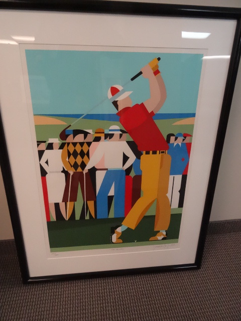lot 102 image: The Golfer framed print