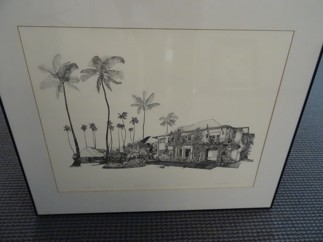 lot 103 image: Framed sketch print.