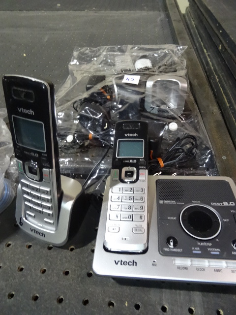 lot 45 image: V Tech 4 Phone Wireless Handsets