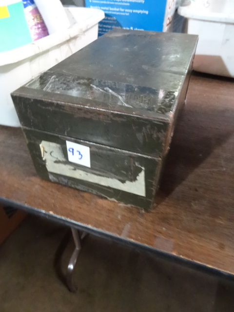 lot 93 image: All Steel Index Card Box with Lid