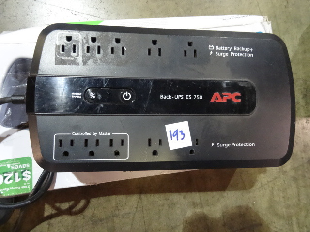 lot 193 image: APC Back UPS ES750 Works
