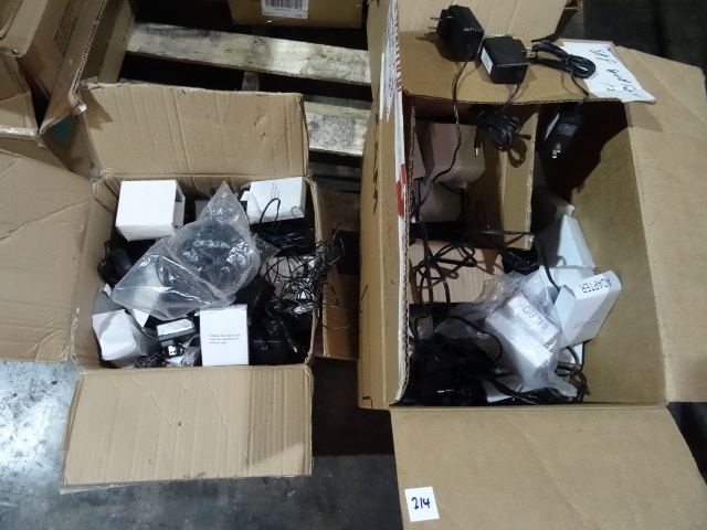 lot 214 image: 2 Boxes of Misc Power Supplies