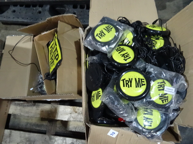 lot 215 image: Try Me Buttons On Off Switches