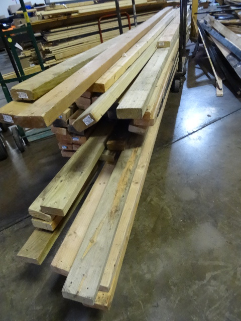 lot 243 image: Cart Full of Misc 2 X 4, 8 X 12 and 16