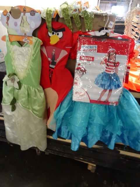 lot 297 image: Girls Costumes Dresses, Wands, Tiaras