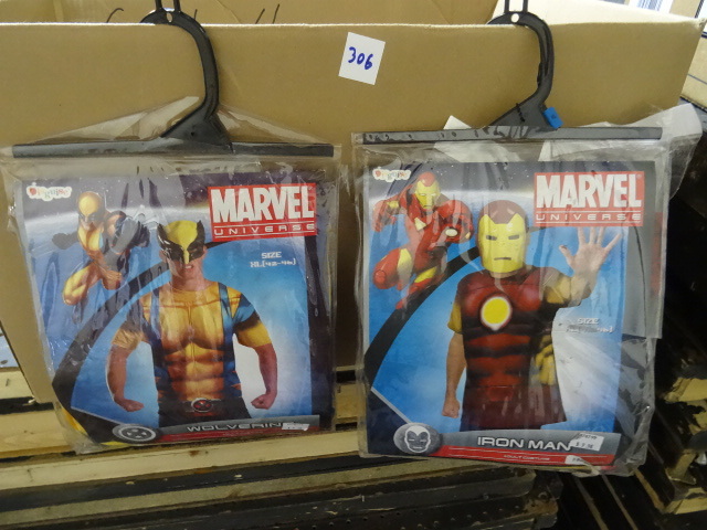 lot 306 image: Boys Costumes Wolverine & Ironman
