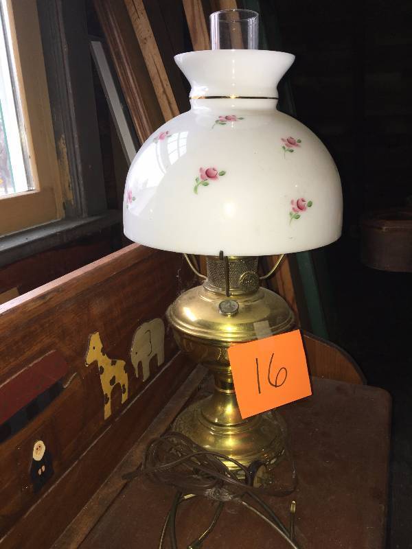 Brass Parlor Table Lamp