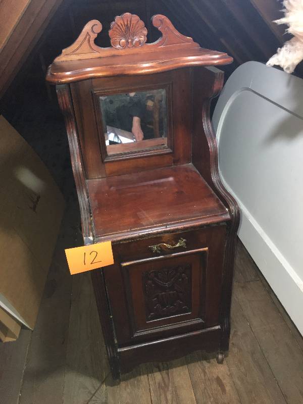 Antique Coal Box Vintage And Furniture Furnishings Waterford Crystal Silver Plate Service Items K Bid Antique Furniture And Furnishings