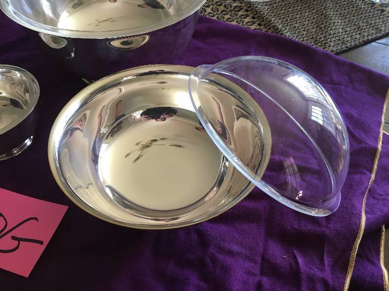 3 Revere Ware Bowls with Plastic Liners