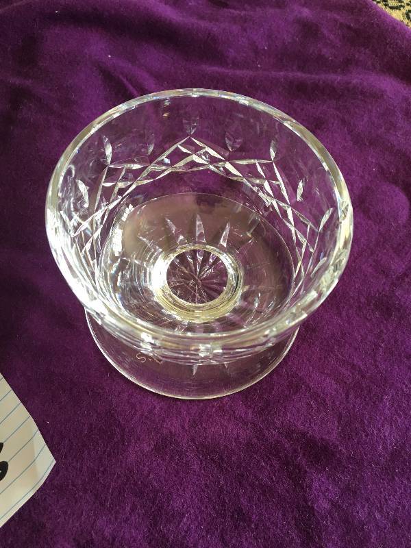 Waterford Crystal Grape Fruit Bowl  About 6in diameter