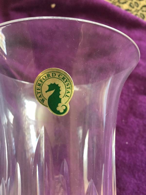 Waterford Crystal Vase.. 9 in h