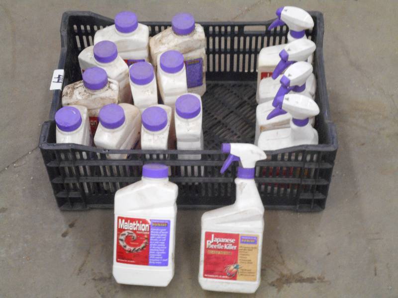lot 44 image: Tote Of Japanese Beetle Killer, Etc...