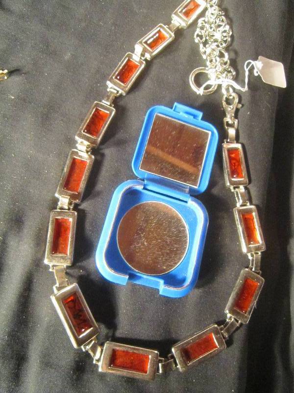 lot 647 image: LOT - Very Large Heavy Belt and Mirror Compact