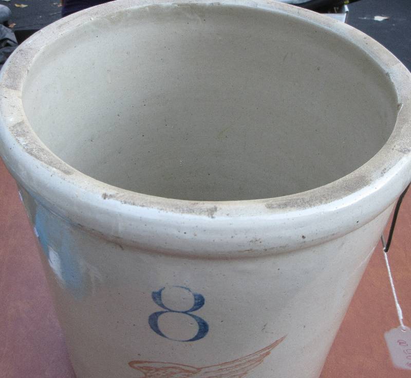lot 696 image: 8  GALLON RED WING CROCK