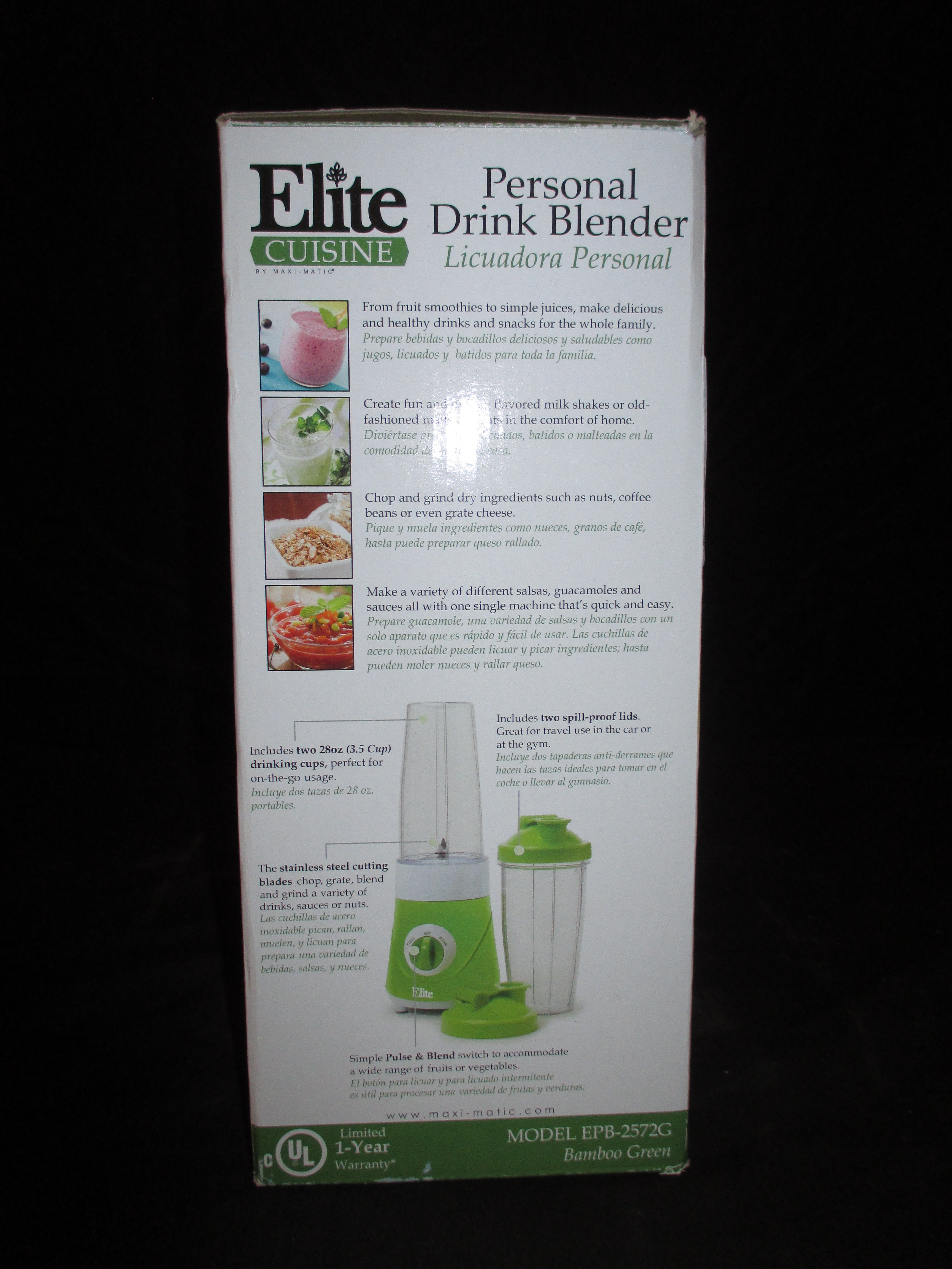lot 72 image: Elite Cuisine Personal Drink Blender