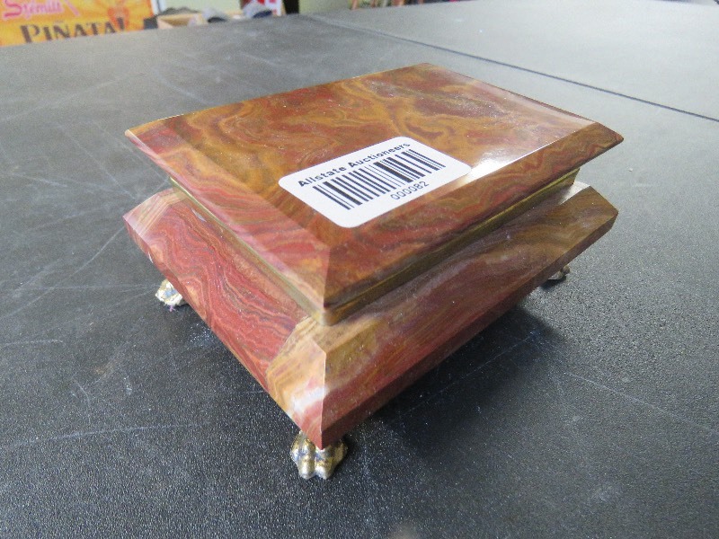 Stone Ornate Jewelry Box