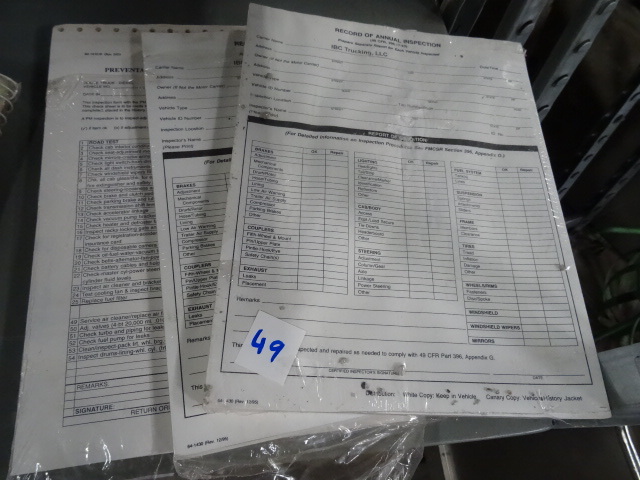 Annual Commercial Truck inspection books