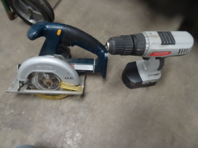 Bin of Misc Cordless Tools