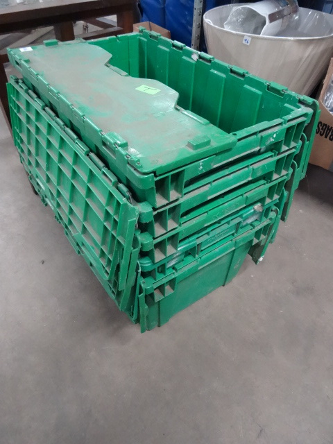 5 Stackable Totes with Lids