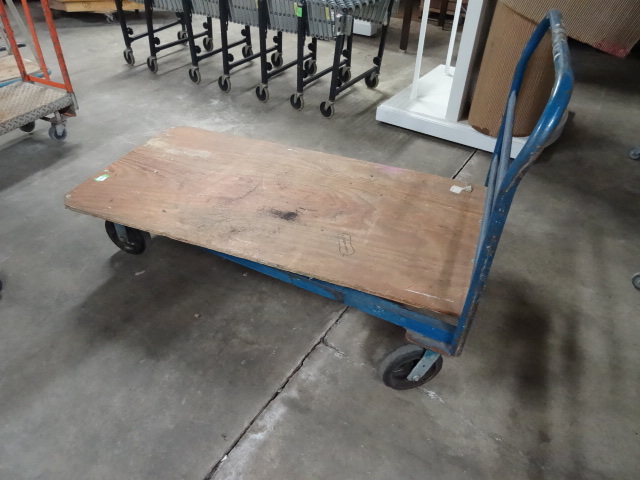 Heavy Duty Metal Cart With Wood Top
