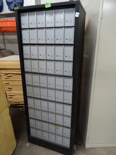 60 Door Mail Box Unit On Wheels