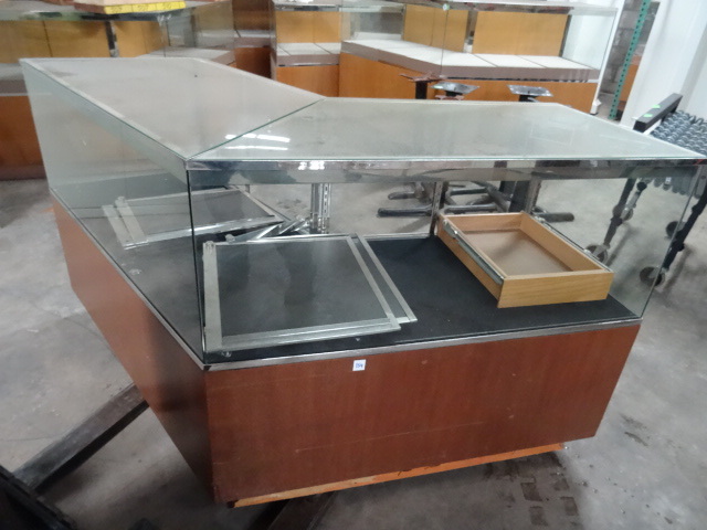 Glass Show Case 4 Access Doors in Back