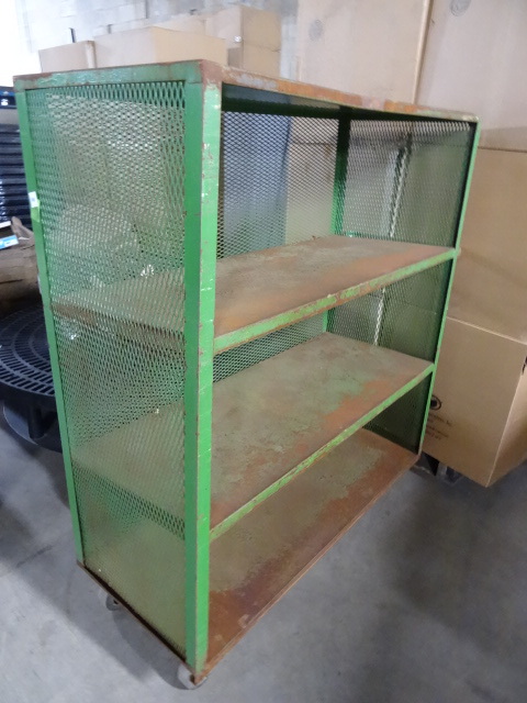 Metal 4 Tier Warehouse Cart on Wheels