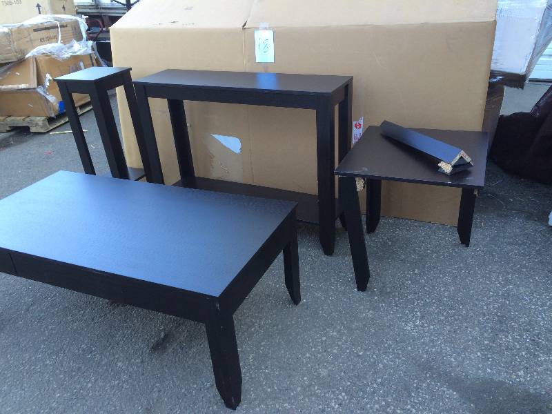 Set of 4 Tables - Side Table has a broken leg