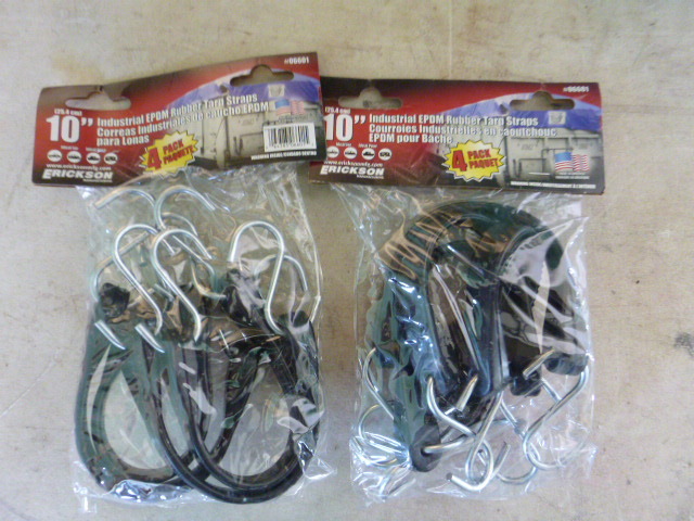 2 Packs of 10 Industrial EPDM Rubber Tarp Straps