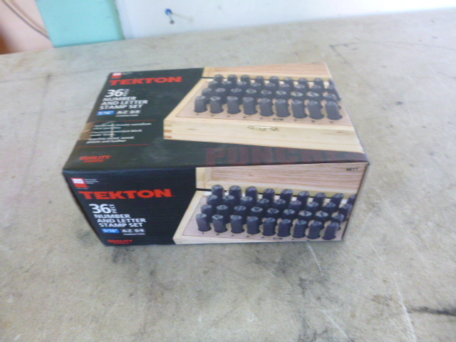 Tekton 36 Piece Number and Letter Stamp Set