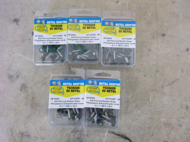 5 Boxes of Self-Piercing Metal Sheeter Green Screws