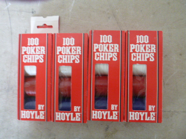 4 Boxes of Poker Chips