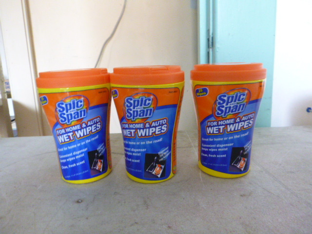 3 Containers of Spic and Span Wet Wipes