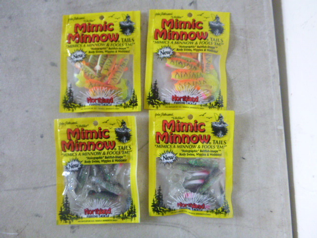 4 Packs of Northland Mimic Minnow Tails