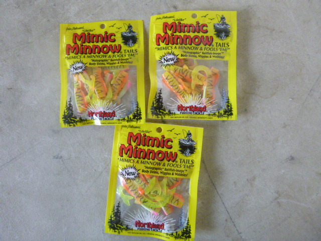 3 Packs of Northland Mimic Minnow Tails