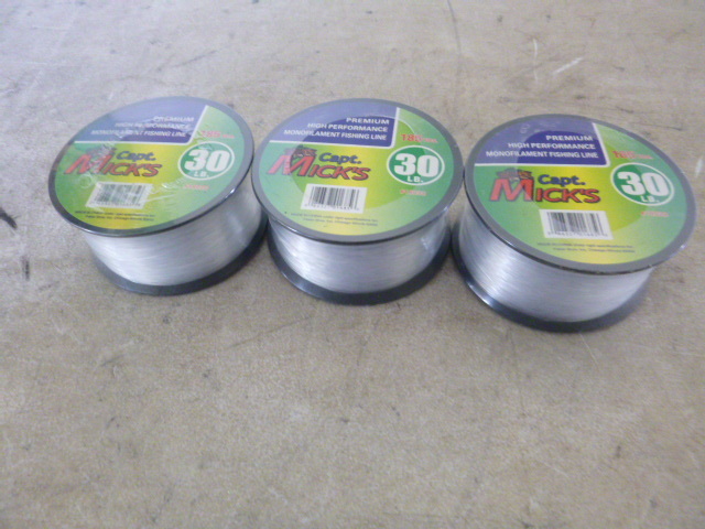 3 Spools of Captain Micks Fishing Line