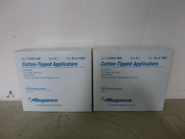 2 Boxes of Allegiance Cotton Tipped Applicators