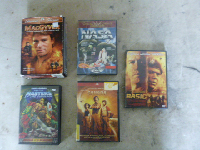 4 DVD Movies and set of MacGyver Shows