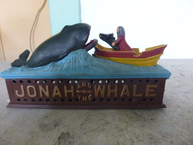 Jonah and the Whale Cast Iron Bank