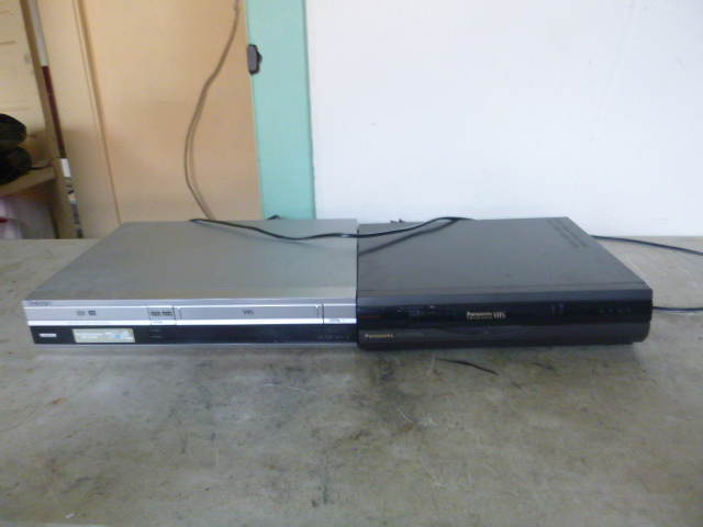 Panasonic VHS Player and Sony DVDVHS Player