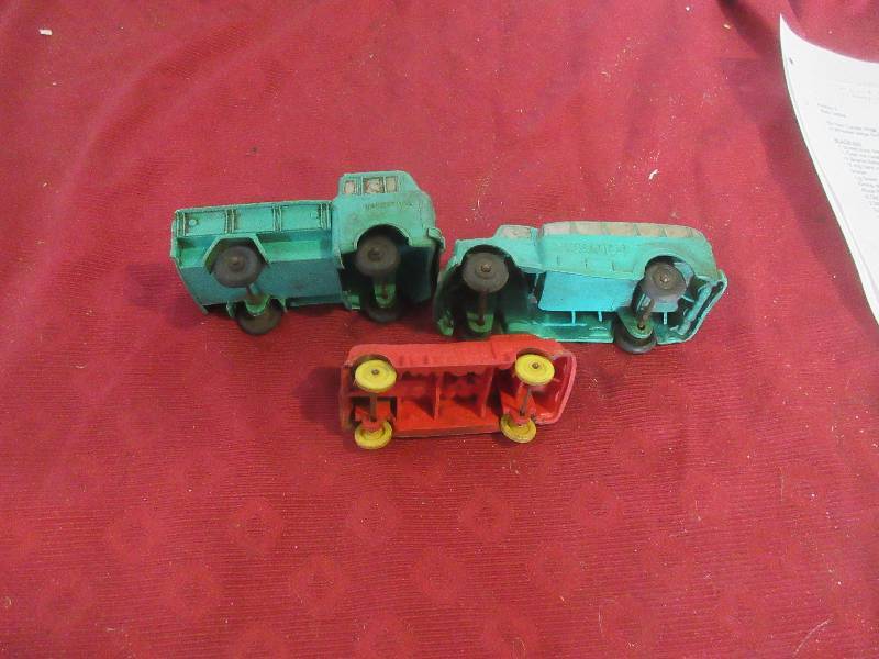 3 VINTAGE RUBBER TRUCKS