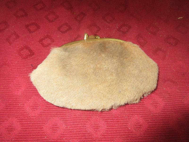 ANTIQUE MINK CLUTCH PURSE
