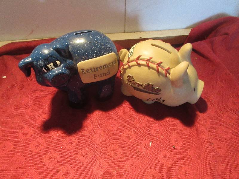 2 COLLECTIBLE PIGGY BANKS