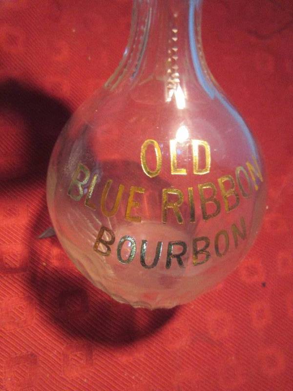 OH BLUE RIBBON BOURBON BOTTLE